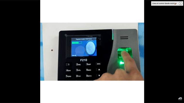 como grabar huellas en unidad biom&eacute;trica