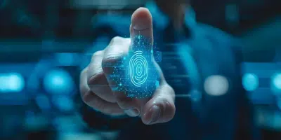 Escaneo de huella digital sobre una interfaz biométrica